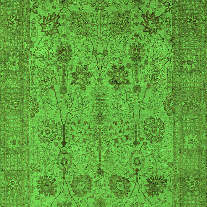 Machine Washable Oriental Green Industrial Area Rugs, wshurb3230grn