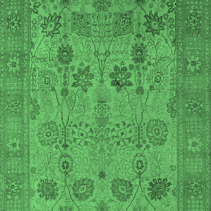 Machine Washable Oriental Emerald Green Industrial Area Rugs, wshurb3230emgrn