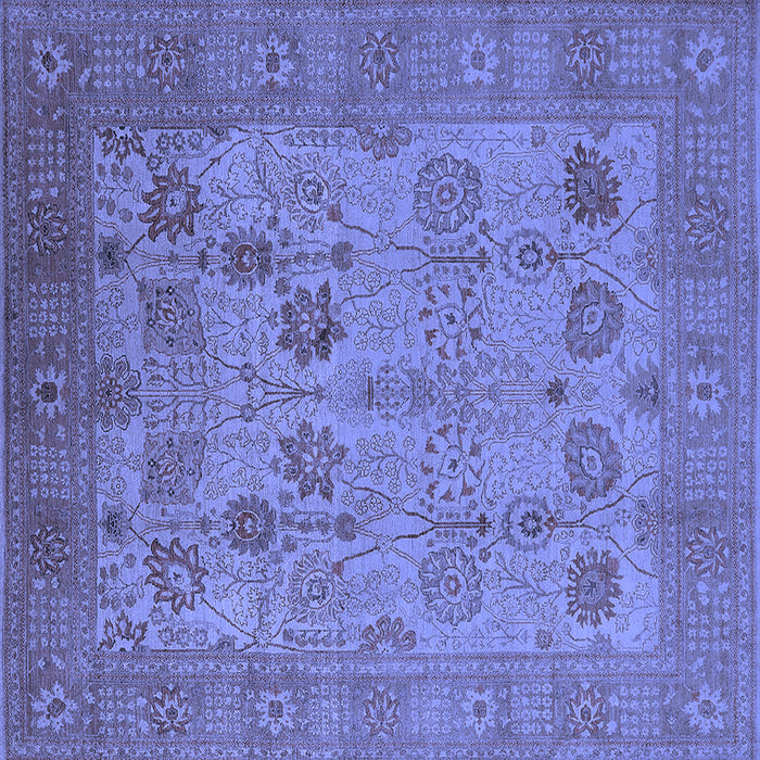 Square Oriental Blue Industrial Rug, urb3230blu