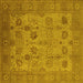 Square Oriental Yellow Industrial Rug, urb3230yw