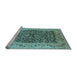 Sideview of Machine Washable Oriental Light Blue Industrial Rug, wshurb3231lblu