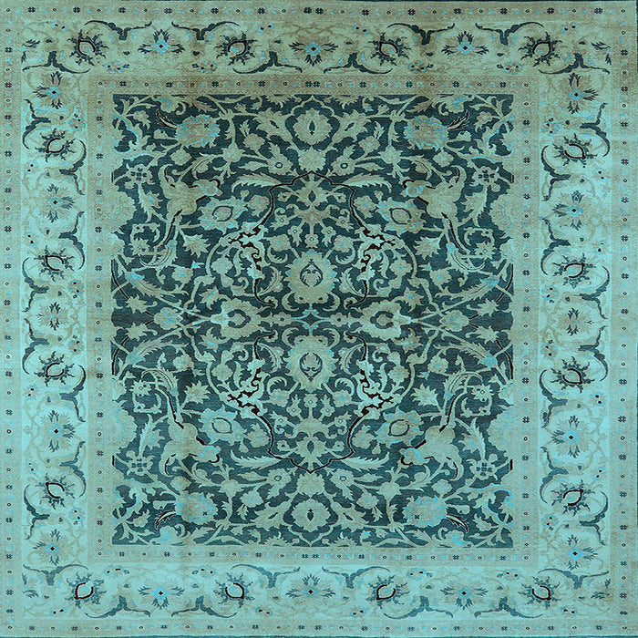 Square Oriental Light Blue Industrial Rug, urb3231lblu