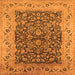 Square Oriental Orange Industrial Rug, urb3231org