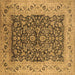 Square Oriental Brown Industrial Rug, urb3231brn