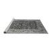 Sideview of Machine Washable Oriental Gray Industrial Rug, wshurb3231gry