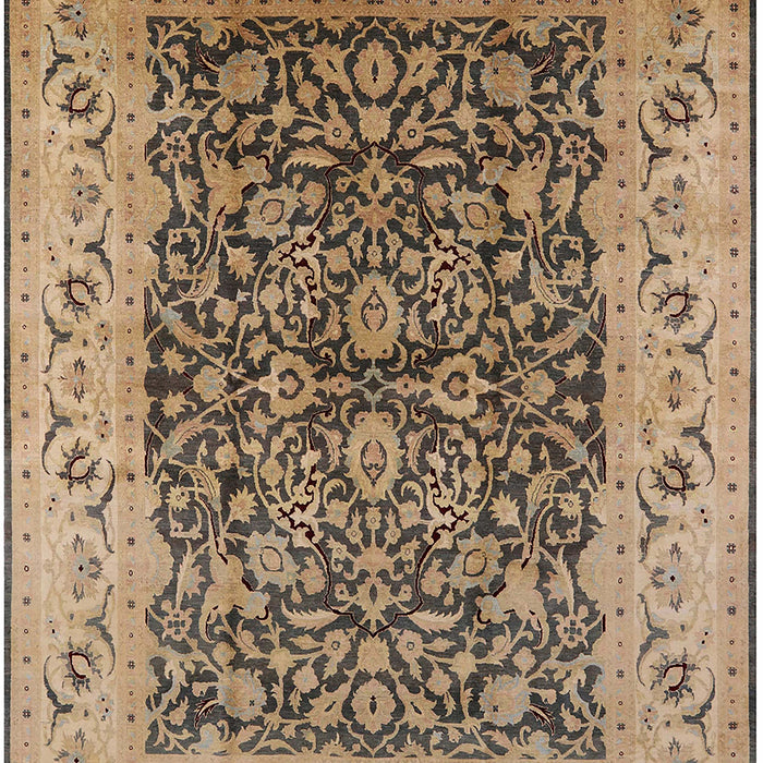 Mid-Century Modern Brown Sand Brown Oriental Rug, urb3231