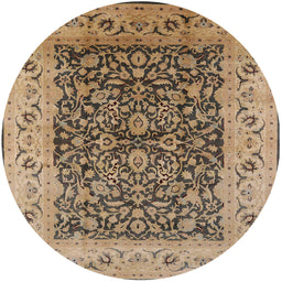 Round Machine Washable Industrial Modern Brown Sand Brown Rug, wshurb3231