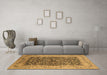 Machine Washable Oriental Brown Industrial Rug in a Living Room,, wshurb3231brn