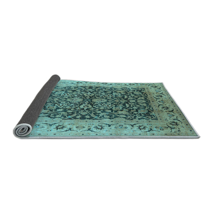 Sideview of Oriental Light Blue Industrial Rug, urb3231lblu