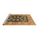 Sideview of Machine Washable Industrial Modern Red Brown Rug, wshurb3232