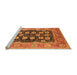 Sideview of Machine Washable Oriental Orange Industrial Area Rugs, wshurb3232org