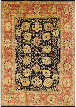 Mid-Century Modern Red Brown Oriental Rug, urb3232