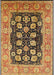 Mid-Century Modern Red Brown Oriental Rug, urb3232