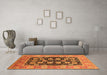 Machine Washable Oriental Orange Industrial Area Rugs in a Living Room, wshurb3232org