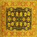 Square Oriental Yellow Industrial Rug, urb3232yw