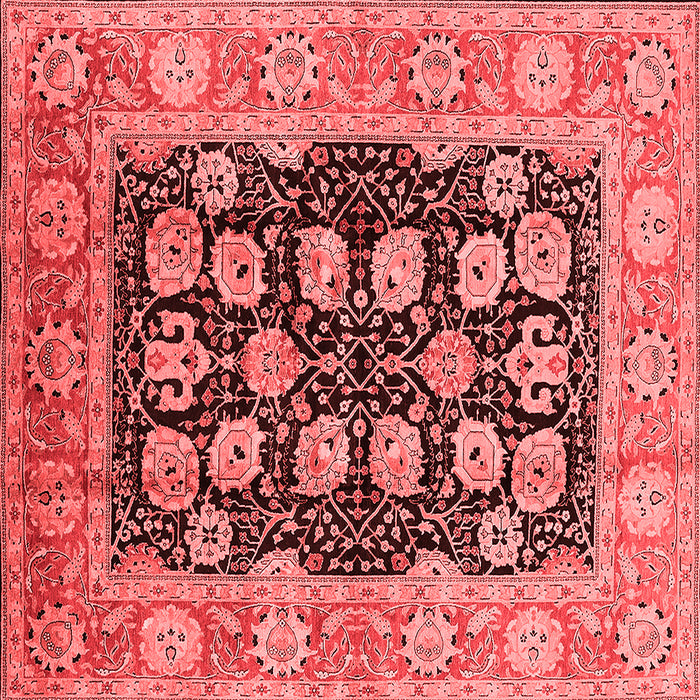 Machine Washable Oriental Red Industrial Rug, wshurb3232red