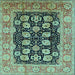 Square Oriental Light Blue Industrial Rug, urb3232lblu