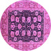 Round Oriental Purple Industrial Rug, urb3232pur