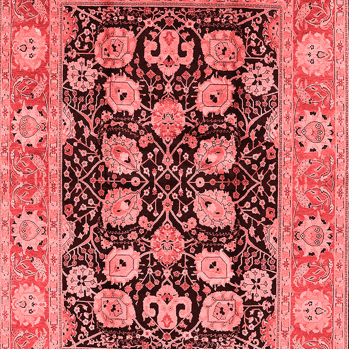 Machine Washable Oriental Red Industrial Rug, wshurb3232red