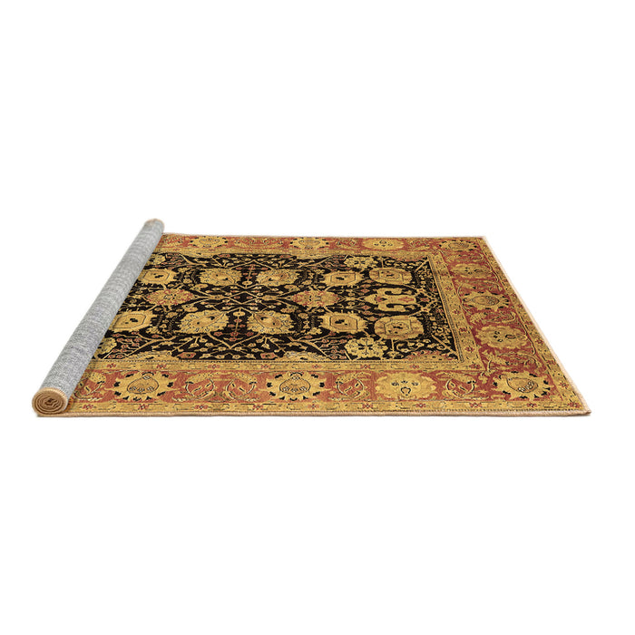 Sideview of Machine Washable Oriental Brown Industrial Rug, wshurb3232brn