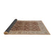 Sideview of Mid-Century Modern Sienna Brown Oriental Rug, urb3233