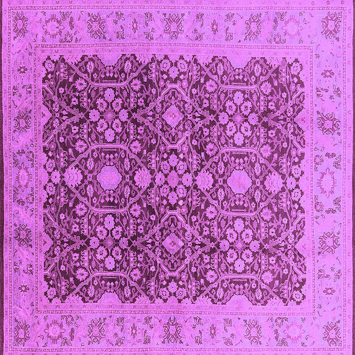 Square Machine Washable Oriental Purple Industrial Area Rugs, wshurb3233pur