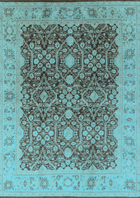 Oriental Light Blue Industrial Rug, urb3233lblu