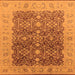 Square Oriental Orange Industrial Rug, urb3233org