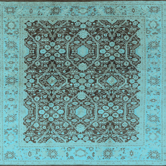 Square Oriental Light Blue Industrial Rug, urb3233lblu