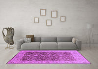 Machine Washable Oriental Purple Industrial Rug, wshurb3233pur