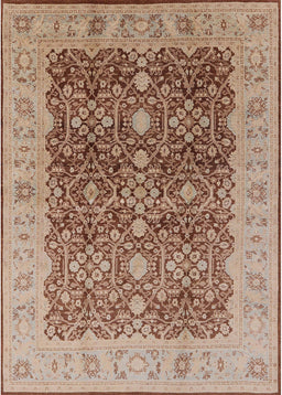 Machine Washable Industrial Modern Sienna Brown Rug, wshurb3233