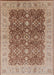 Machine Washable Industrial Modern Sienna Brown Rug, wshurb3233