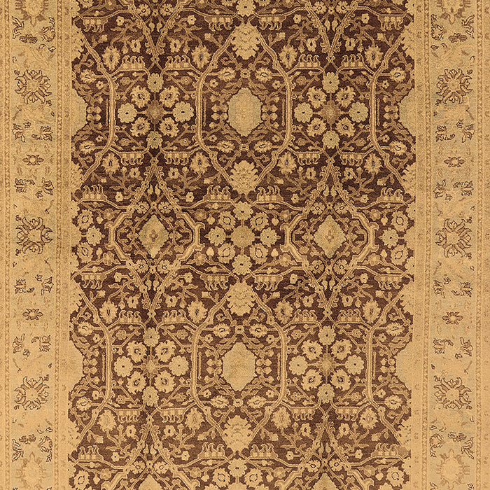 Machine Washable Oriental Brown Industrial Rug, wshurb3233brn