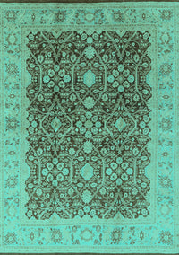 Oriental Turquoise Industrial Rug, urb3233turq