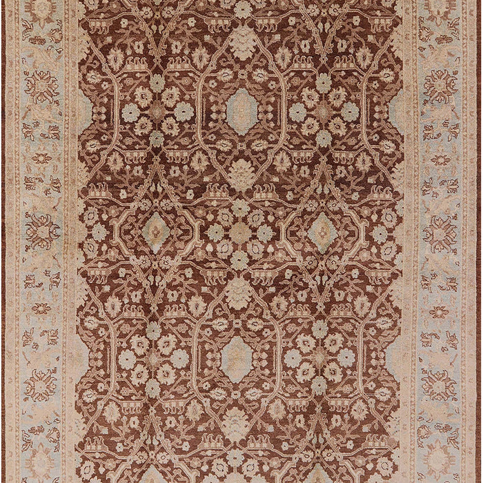 Mid-Century Modern Sienna Brown Oriental Rug, urb3233