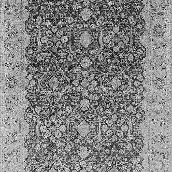 Machine Washable Oriental Gray Industrial Rug, wshurb3233gry