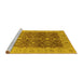 Sideview of Machine Washable Oriental Yellow Industrial Rug, wshurb3233yw