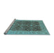 Sideview of Machine Washable Oriental Light Blue Industrial Rug, wshurb3233lblu