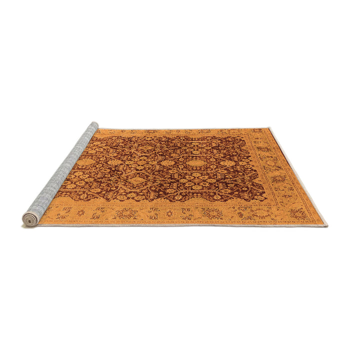 Sideview of Machine Washable Oriental Orange Industrial Area Rugs, wshurb3233org