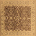 Square Oriental Brown Industrial Rug, urb3233brn