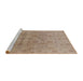Sideview of Machine Washable Industrial Modern Gold Brown Rug, wshurb3234