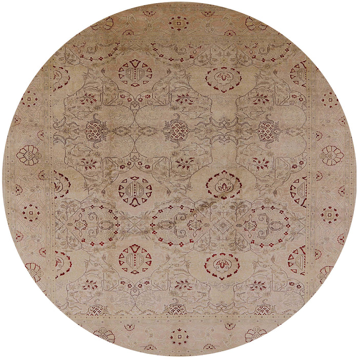 Round Machine Washable Industrial Modern Gold Brown Rug, wshurb3234