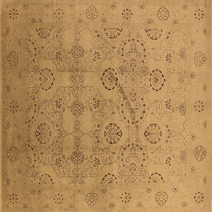Square Oriental Brown Industrial Rug, urb3234brn