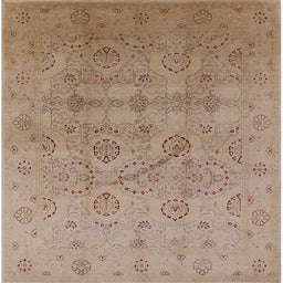 Square Machine Washable Industrial Modern Gold Brown Rug, wshurb3234