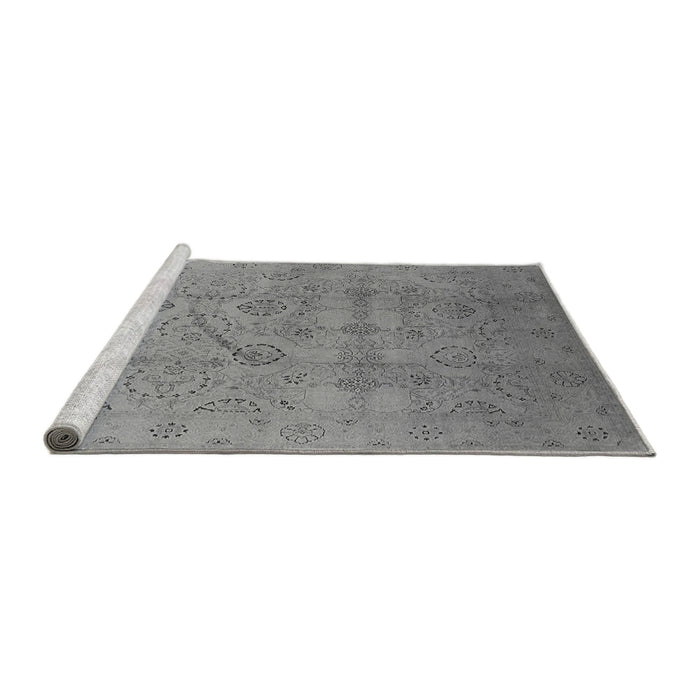 Sideview of Machine Washable Oriental Gray Industrial Rug, wshurb3234gry
