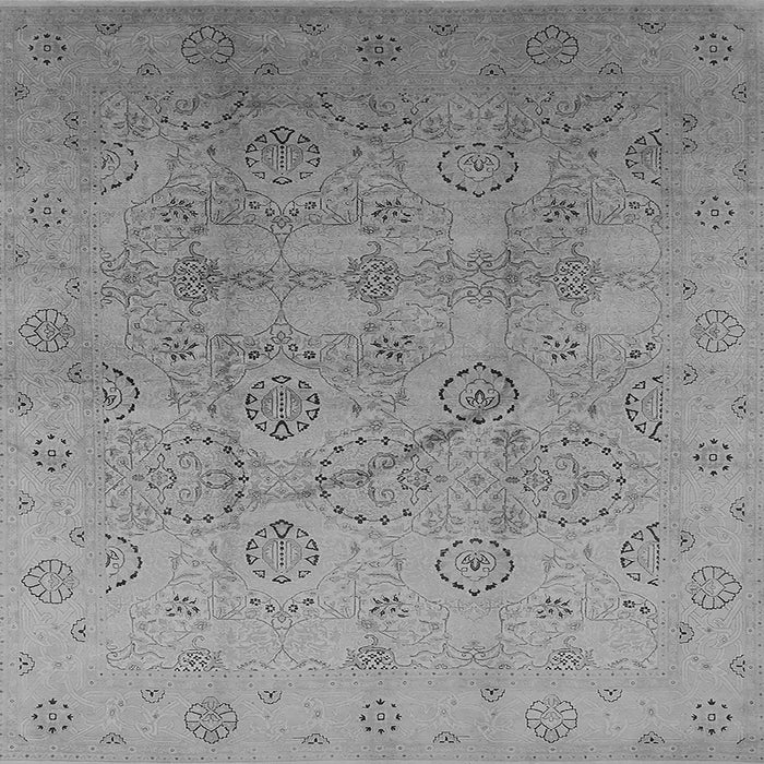 Square Machine Washable Oriental Gray Industrial Rug, wshurb3234gry