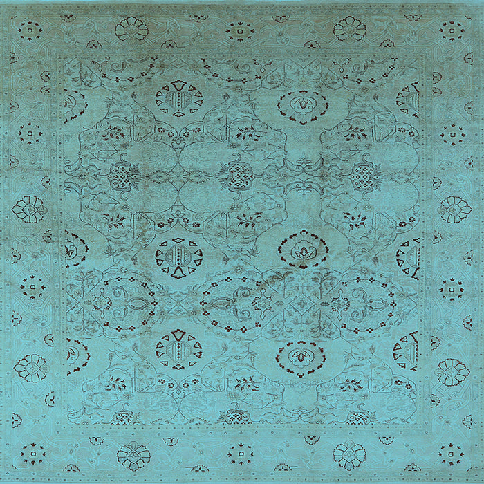 Square Oriental Light Blue Industrial Rug, urb3234lblu