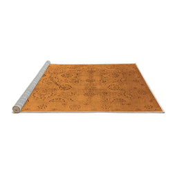 Sideview of Machine Washable Oriental Orange Industrial Area Rugs, wshurb3234org