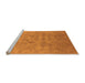 Sideview of Machine Washable Oriental Orange Industrial Area Rugs, wshurb3234org