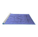 Sideview of Machine Washable Oriental Blue Industrial Rug, wshurb3235blu